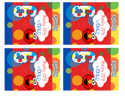 Elmo Birthday Digital Templates | Editable Chip Bags, Capri Sun, Water Bottle, Pringles, Rice Krispies, Hershey Wrappers