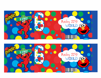Elmo Birthday Digital Templates | Editable Chip Bags, Capri Sun, Water Bottle, Pringles, Rice Krispies, Hershey Wrappers