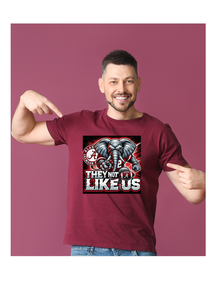 Alabama Crimson Tide “They Not Like Us” Team Sports Tee – Roll Tide Fan Shirt
