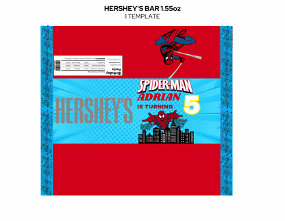 🕷️ Spider World Digital Party Favor Templates – Editable Download