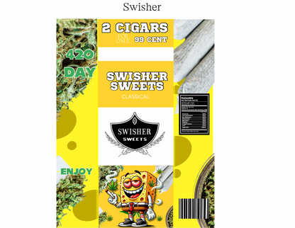 420 Backwoods Editable Digital Party Favor Bundle