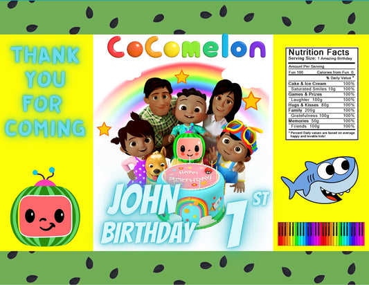Green CoComelon Digital Party Favor Bundle | JJ Theme Printable Set