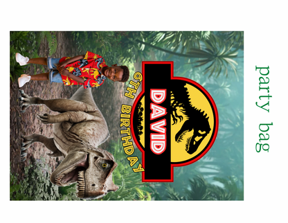 🦖 Green Dino Park Digital Party Favor Templates