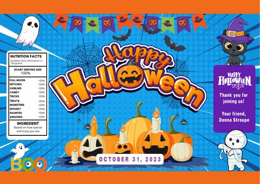 🎃👻 Happy Halloween Chip Bag Canva Template | Digital Download Only