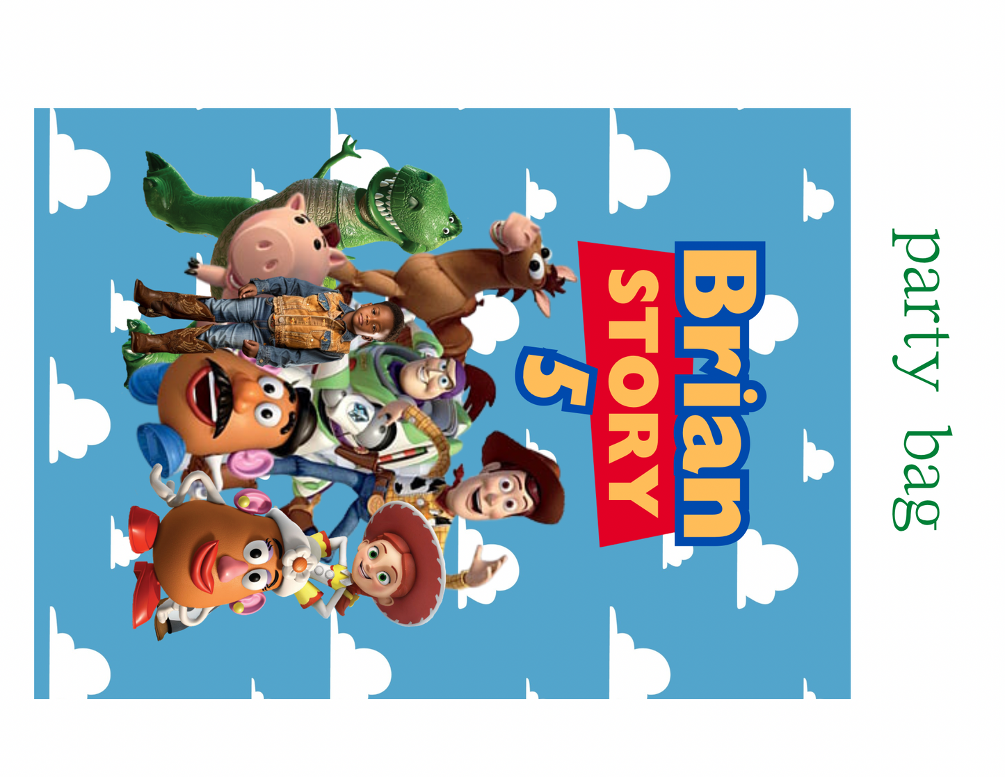 Toy Story – Editable Party Favor Digital Template (Canva)