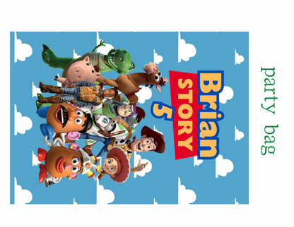 Toy Story – Editable Party Favor Digital Template (Canva)