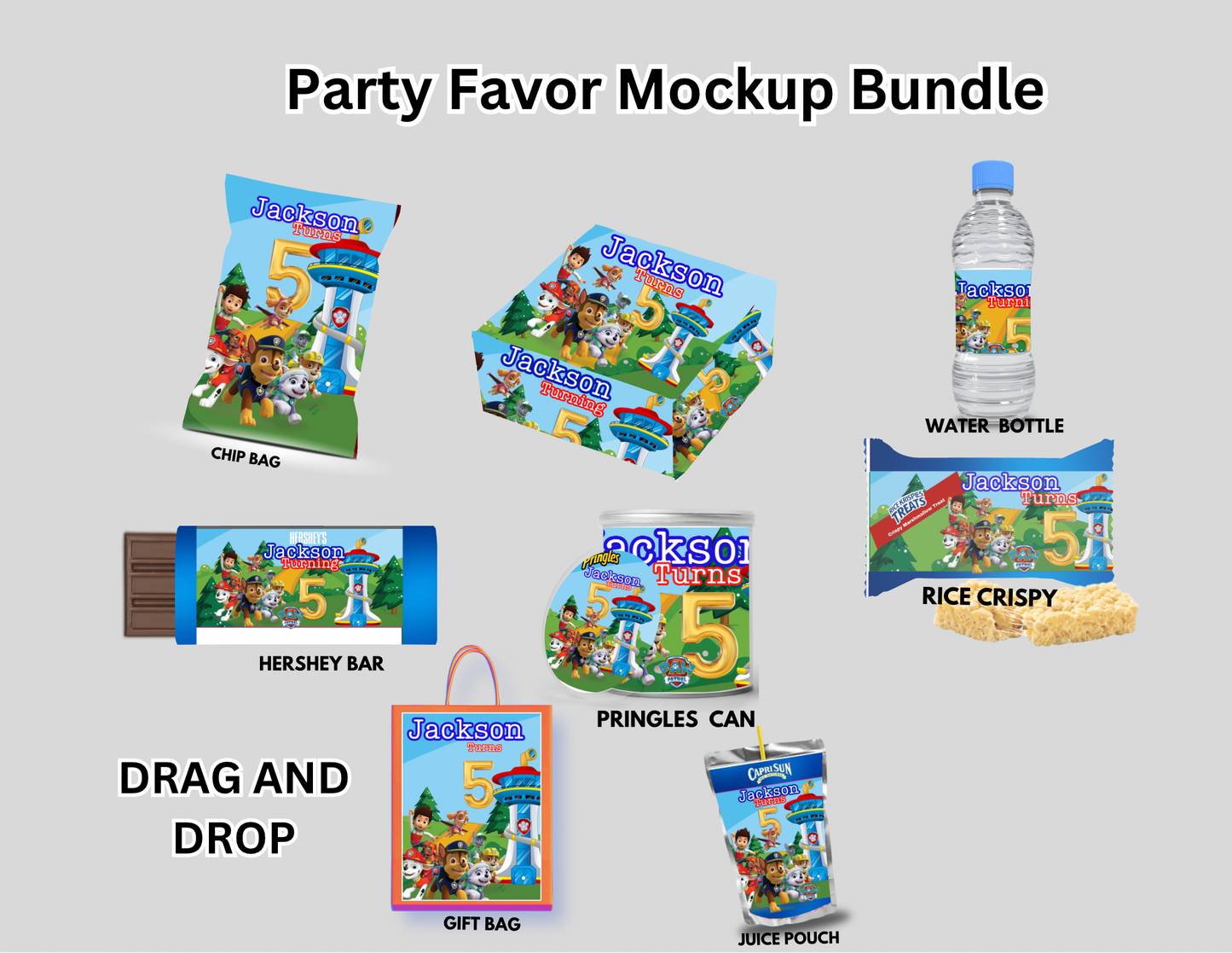 Pup & Friends Editable Canva Digital Download