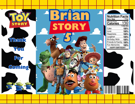 Toy Story – Editable Party Favor Digital Template (Canva)