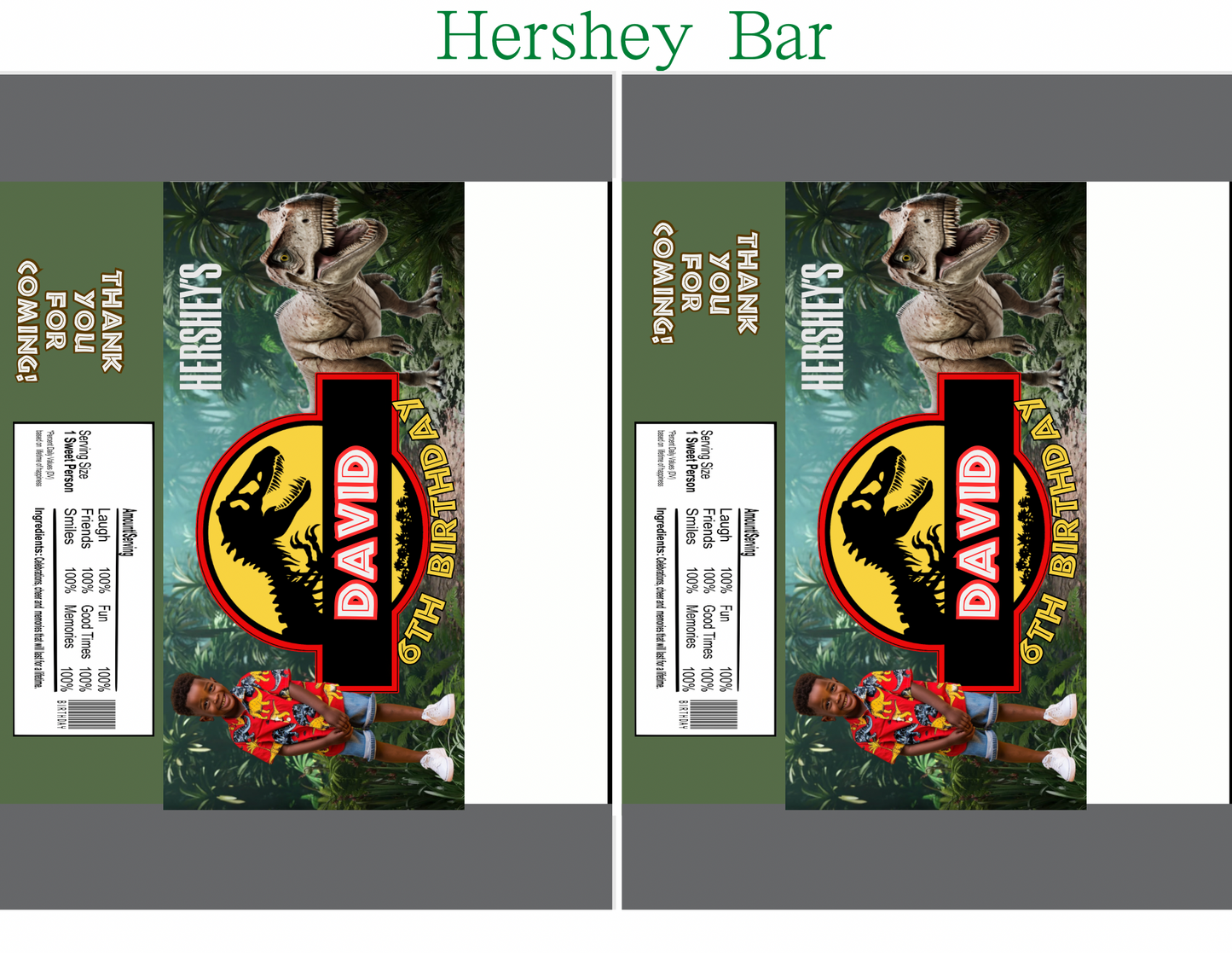 🦖 Green Dino Park Digital Party Favor Templates