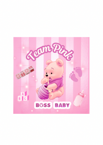 Winnie the Pooh Digital Party Favor Designs – 5 Styles for Baby Shower & Gender Reveal