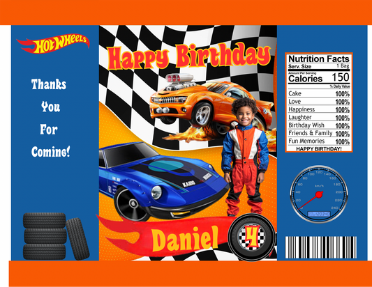 🔥🚗 Hot Cars Digital Party Favor Templates | Canva Editable Download
