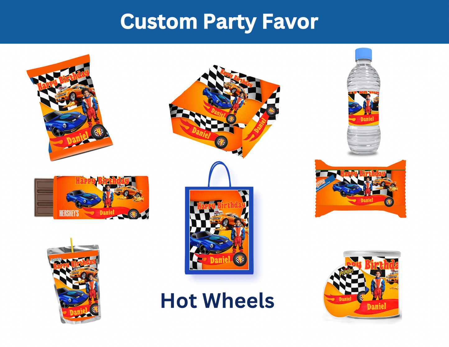 🔥🚗 Hot Cars Digital Party Favor Templates | Canva Editable Download