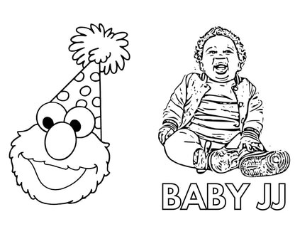 Editable Elmo Coloring Book – Instant Digital Download