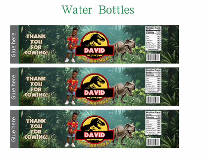 🦖 Green Dino Park Digital Party Favor Templates