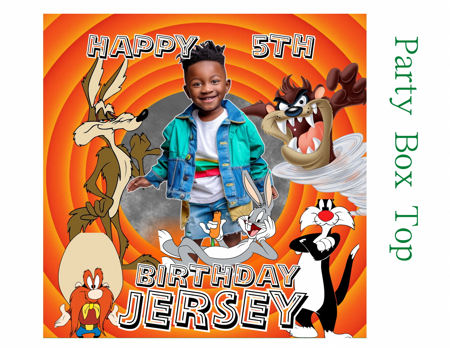 Looney Digital Party Favor Templates | Editable Canva Download