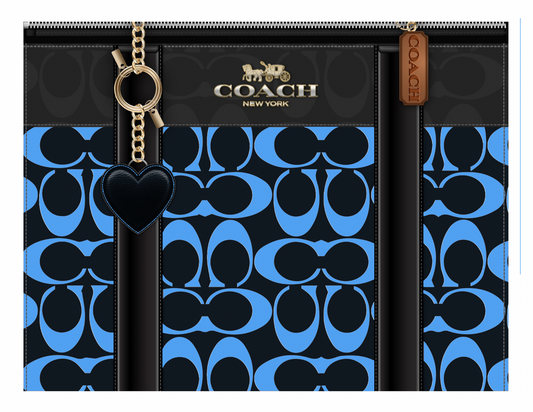 👜 Editable Blue Luxury Inspired Purse Digital Download