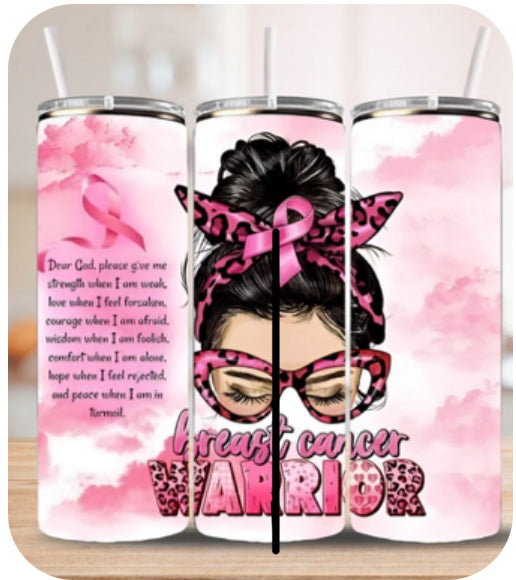 🎗️ Breast Cancer Warrior 20oz Tumbler