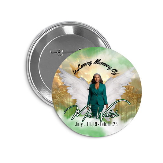 🕊️ Custom Memorial Buttons – Personalized Tribute Keepsake