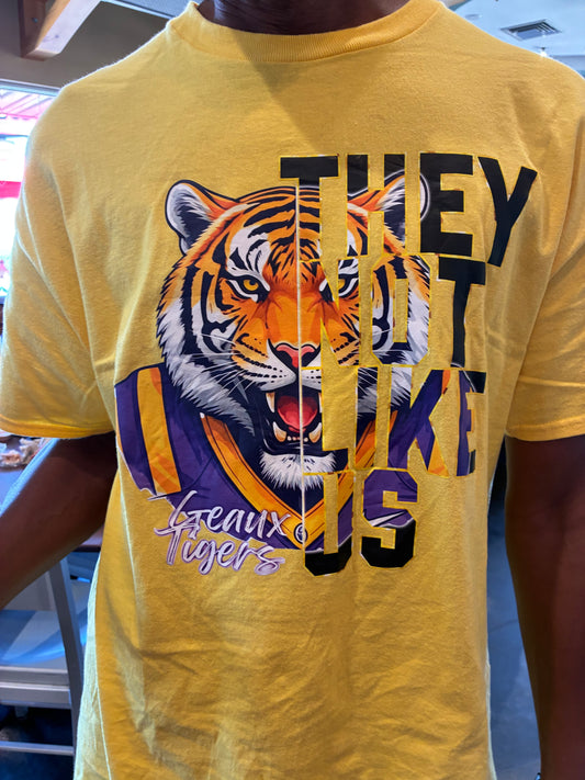 🟣💛 LSU Tigers “They Not Like Us” Shirt | Game Day Tee | Purple & Gold Fan Apparel | Unisex Sports Shirt