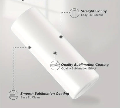White Cardi B stainless steel tumbler with smooth sublimation coating and straight skinny design